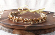 Handcrafted Grecian Gold Flower Crown