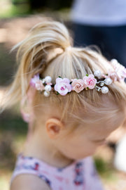 Handcrafted Pale Blush Pink Pearl Flower Crown