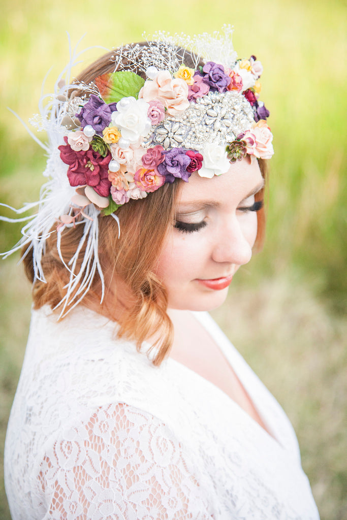 Flower girl crown, Flower girl wreaths, Pink flower crown